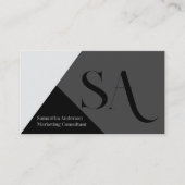 ミニマルエレガントリストモノグラム名刺 | カスタム 名刺 (正面)