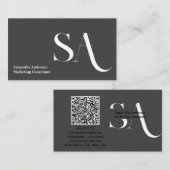 ミニマルエレガントリストモノグラム名刺 | カスタム 名刺 (正面/裏面)