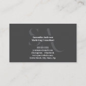 ミニマルエレガントリストモノグラム名刺 | カスタム 名刺 (裏面)