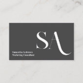 ミニマルエレガントリストモノグラム名刺 | カスタム 名刺 (正面)