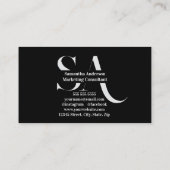 ミニマルエレガントリストモノグラム名刺 | カスタム 名刺 (裏面)