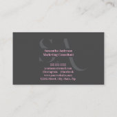 ミニマルエレガントリストモノグラム名刺 | カスタム 名刺 (裏面)