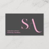 ミニマルエレガントリストモノグラム名刺 | カスタム 名刺 (正面)