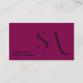 ミニマルエレガントリストモノグラム名刺 | カスタム 名刺 (正面)