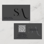 ミニマルエレガントリストモノグラム名刺 | カスタム 名刺 (正面/裏面)