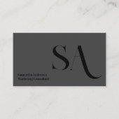 ミニマルエレガントリストモノグラム名刺 | カスタム 名刺 (正面)