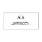 ミニマルエレガントリストモノグラム差出人住所 セルフインキングスタンプ (デザイン)