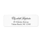 ミニマルエレガントリストモノグラム差出人住所 ラベル (正面)