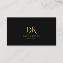 ミニマルエレガントリストモノグラモダンムブラック金ゴールド