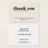 ミニマルエレガントリストライトパステルサンキュークーポン (正面&裏面)