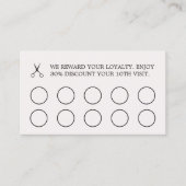 ミニマルエレガントリストライトパステルヘアサロン ロイヤリティカード (正面)
