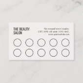 ミニマルエレガントリストライトパステル10サロン ロイヤリティカード (正面)