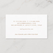 ミニマルエレガントリストライトブループロフェッショナル 名刺 (裏面)