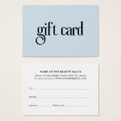 ミニマルエレガントリストライトブルーホワイト美しいサロン (正面&裏面)