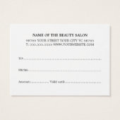 ミニマルエレガントリストライトブルーホワイト美しいサロン (裏面)