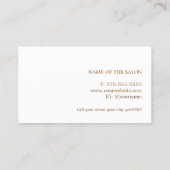 ミニマルエレガントリストライトベージュブラウン美しいはっきりした 名刺 (裏面)