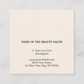 ミニマルエレガントリストライトベージュ美しいサロン 予約カード (裏面)