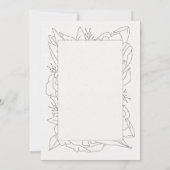 ミニマルエレガントリストラインアートウェディング日付を保存 (裏面)