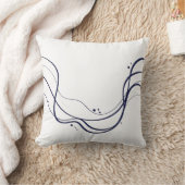 ミニマルエレガントリストラインウェーブアート クッション (ブランケット)