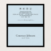 ミニマルエレガントリストラグジュアリーブティックブラック/ブルー 名刺 (外部フラット)