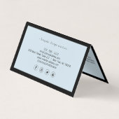 ミニマルエレガントリストラグジュアリーブティックブラック/ブルー 名刺 (裏面)