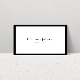 ミニマルエレガントリストラグジュアリーブティックブラック/ホワイト 名刺