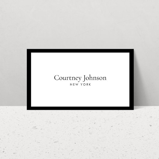 ミニマルエレガントリストラグジュアリーブティックブラック/ホワイト 名刺