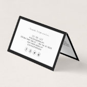 ミニマルエレガントリストラグジュアリーブティックブラック/ホワイト 名刺 (裏面)