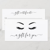 ミニマルエレガントリストラッシュギフト証明書 (正面/裏面)