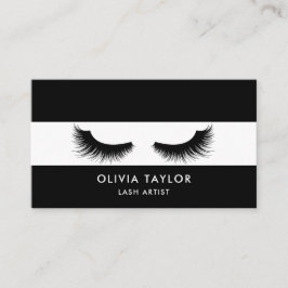 ミニマルエレガントリストラッシュブラックとホワイト 名刺