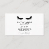ミニマルエレガントリストラッシュブラックとホワイト 名刺 (裏面)