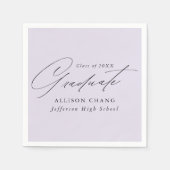 ミニマルエレガントリストラベンダーパープル卒業 スタンダードカクテルナプキン (正面)