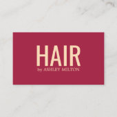ミニマルエレガントリストレッドイエローヘアサロン 名刺 (正面)