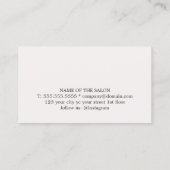 ミニマルエレガントリストレッドホワイト10サロン ロイヤリティカード (裏面)