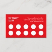 ミニマルエレガントリストレッドホワイト10サロン ロイヤリティカード (正面)