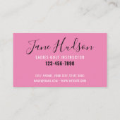 ミニマルエレガントリストレディースゴルフデザイン 名刺 (裏面)