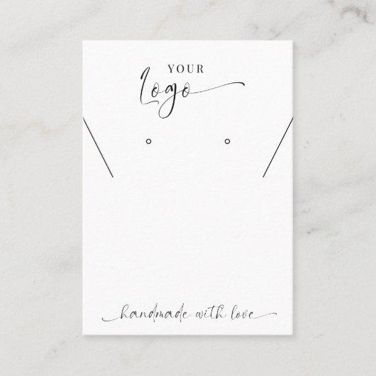 ミニマルエレガントリストロゴジュエリー表示 名刺 (正面)