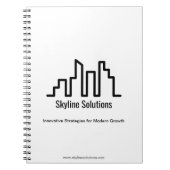 ミニマルエレガントリスト付きホワイトノートブックデザイン ノートブック (正面)