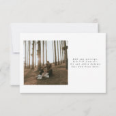 ミニマルエレガントリスト写真手書きスクリプト 招待状 (裏面)