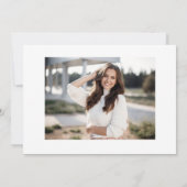 ミニマルエレガントリスト卒業写真QRコード セーブザデート (裏面)