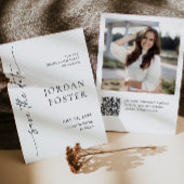 ミニマルエレガントリスト卒業写真QRコード セーブザデート