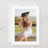 ミニマルエレガントリスト卒業写真QRコード セーブザデート (裏面)