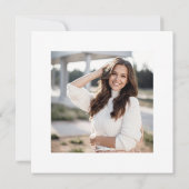 ミニマルエレガントリスト卒業写真QRコード セーブザデート (裏面)