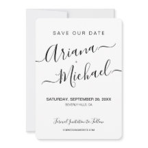 ミニマルエレガントリスト名スクリプト婚約写真