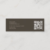 ミニマルエレガントリスト名会社詳細Qrコード スキニー名刺 (裏面)