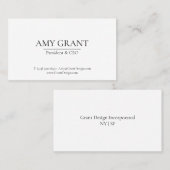 ミニマルエレガントリスト名刺の白黒 名刺 (正面/裏面)