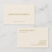 ミニマルエレガントリスト名刺金ゴールド文字ラグジュアリー 名刺 (正面/裏面)