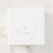 ミニマルエレガントリスト名Date金ゴールドスクリプ結婚ト フェイバータグ (インサイチュ)