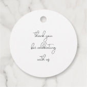 ミニマルエレガントリスト名Date Black Script結婚's フェイバータグ (裏面)