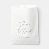 ミニマルエレガントリスト名Date Script Black結婚's フェイバーバッグ (正面)